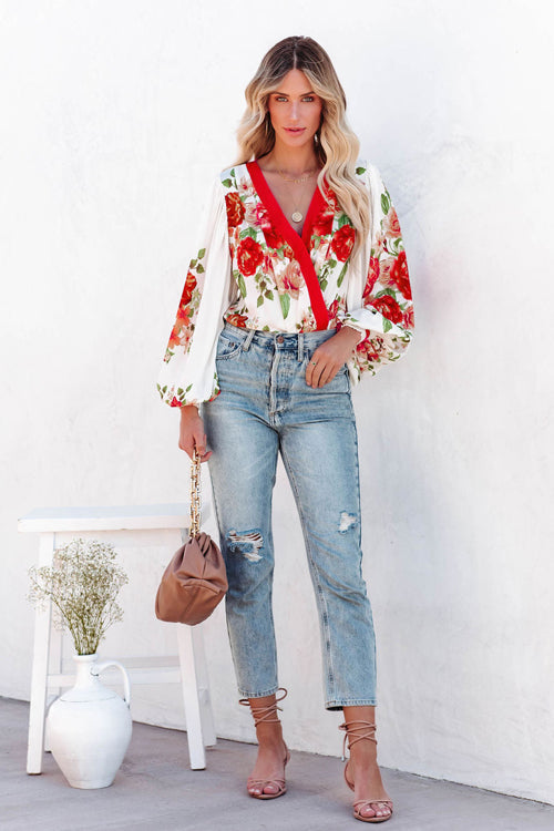Got The Affection Floral Print Long Sleeve Top