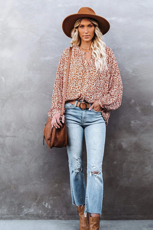 In The Spotlight Shivering Printes Long Sleeve Top