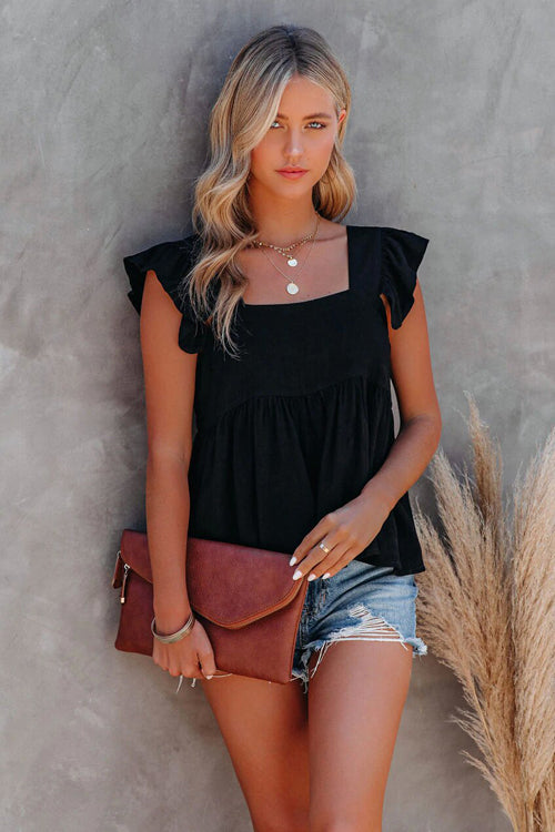 Just Be Yourself Cotton Babydoll Sleeveless Top