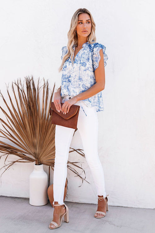 Affection Summer Escape Printed Sleeveless Top