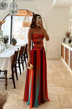 Vibrant Muse Strapless Maxi Dress