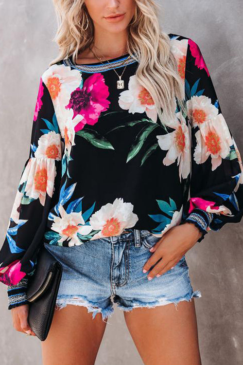 Instant Beloved Floral Printed Smocked Top