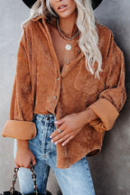 Remember Me Button-Up Pocket Top