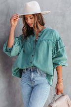 Your Finest Ruffled Rivet Shacket
