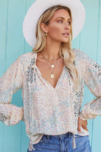Perfect Outing Floral Print Smocked Top