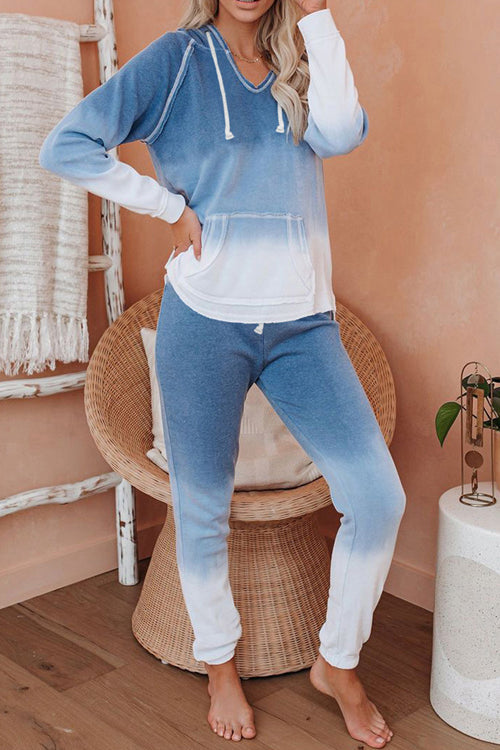 Delightful Sunrise Tie-Dye Long Sleeve Suit