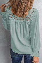 Romance-Inspired History Crochet Long Sleeve Top