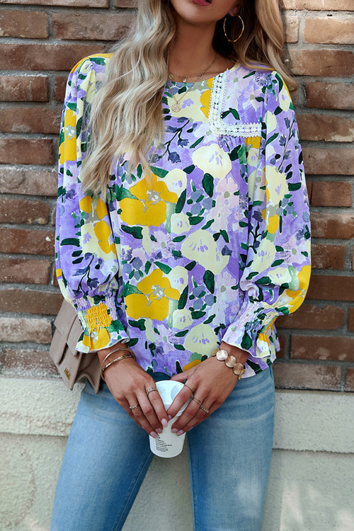 Striking Charmer Printed Smocked Top