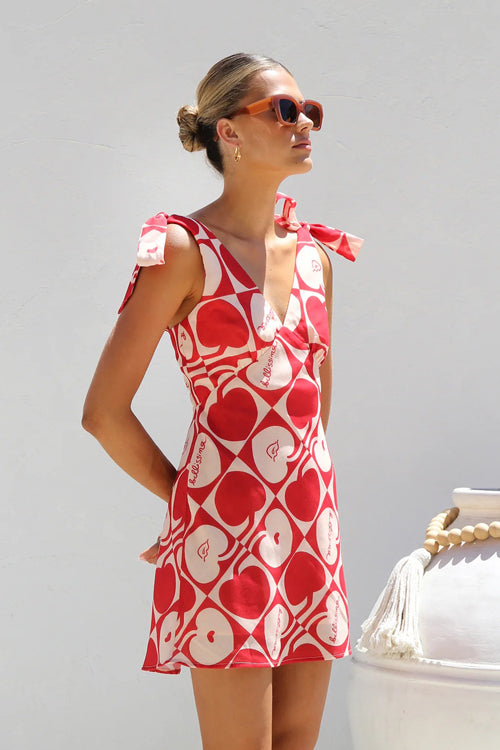 Your Charmer Print Tie-Strap Mini Dress