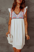 Living In The Occasion Print Sleeveless Mini Dress