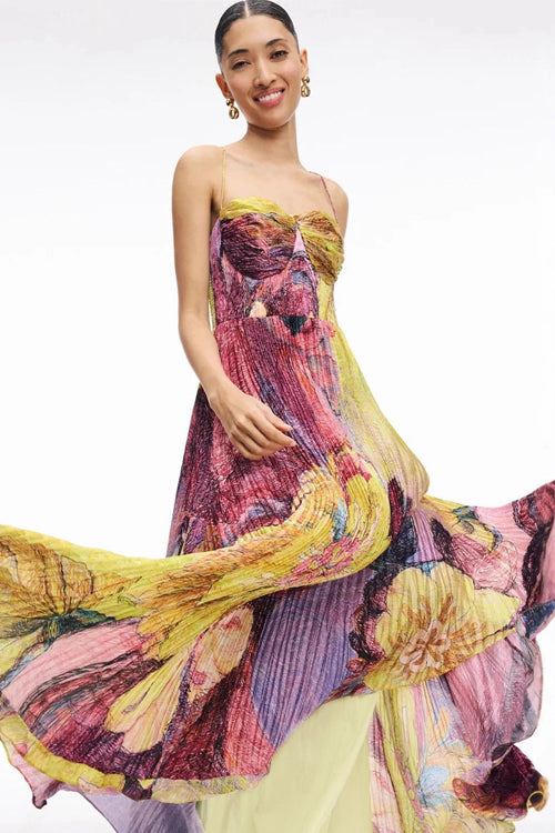 Still the One Pleated Sleeveless Maxi Dress