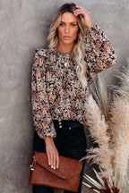 Charm Hunter Floral Print Long Sleeve Top