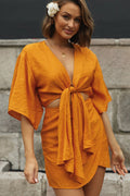 Striking Polished Short Sleeve Mini Dress