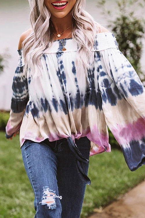 Favorite Melody Tie-Dye Off Shoulder Top