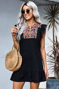 All Of Your Affection Boho Embroidery Mini Dress