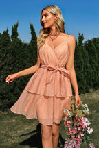 Suit Yourself Wrap Layered Mini Dress