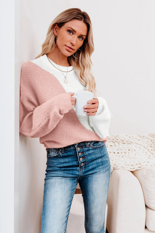 Warm Affection Ribbed Balloon Sleeve Sweater