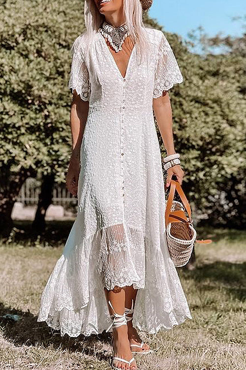 Standout Phenomenon Lace Embroidered Maxi Dress