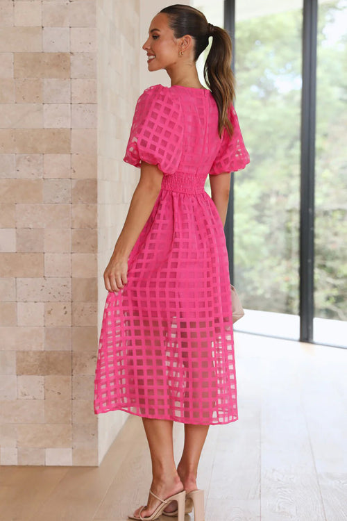 Garden Of Love Story Puff Sleeve Midi Dress - 9 Colors