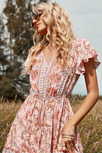 Blossoming Arrangement Floral Print Mini Dress