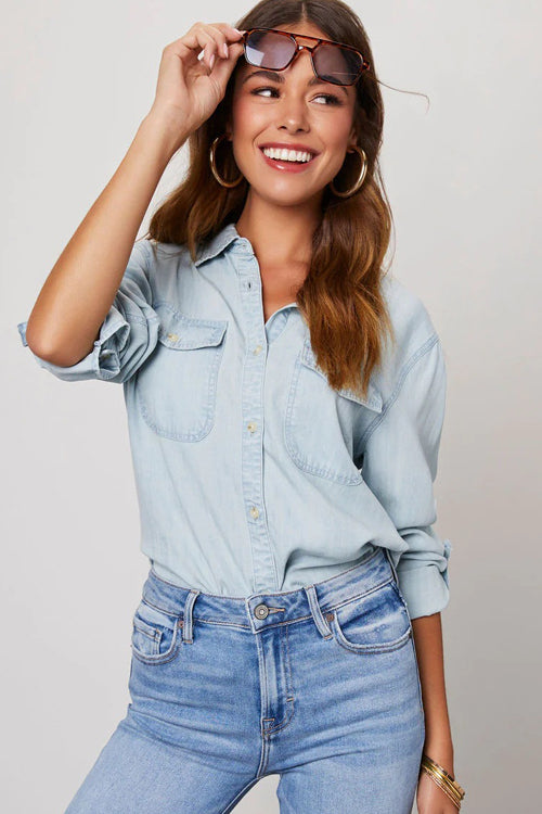Trending Mood Button Down Long Sleeve Top