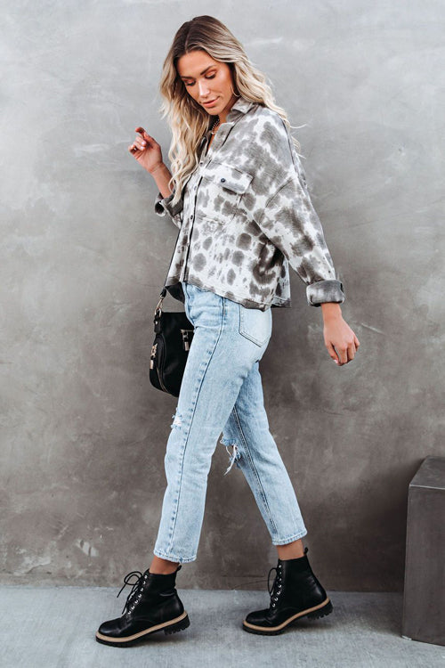 Delightful Mood Tie-Dye Button Up Shirt