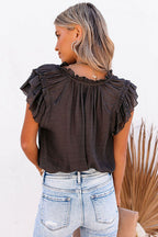 Your Golden Glow Flutter Short Sleeve Top
