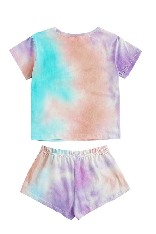 Pure Relaxation Short Sleeve Tie-Dye Suit