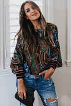 Only For You Printed Long Sleeve Top