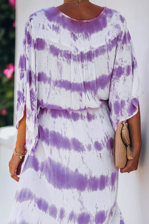 Unforgettable Tie-Dye Button Up Maxi Dress