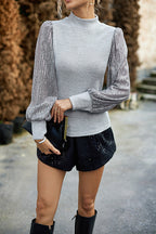Spotlight Glow Sequin Long Sleeve Top