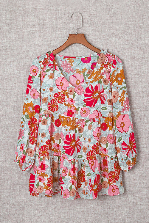Everyday Rhythm Floral Print Long Sleeve Top