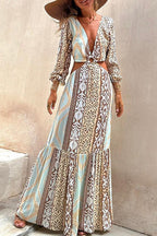Silvana Printed Backless Maxi Dress