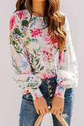 Delightful And Polished Floral Print Smocked Top