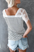 Imagine Me Without You Lace Shoulder Tee
