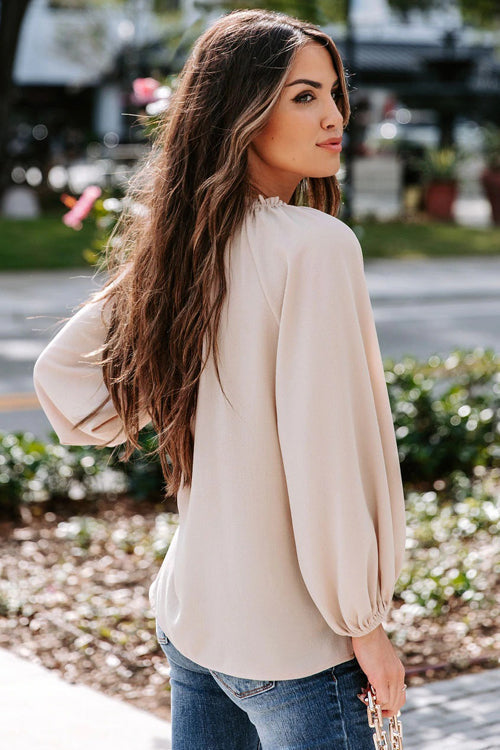 Enternally Bold V-Neck Long Sleeve Top