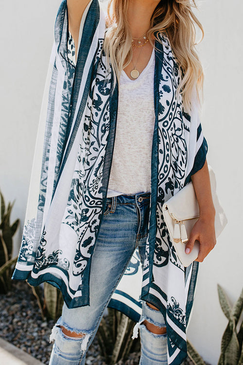 Sunlit Energy Boho Print Kimono
