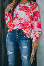 Delightful And Polished Floral Print Smocked Top