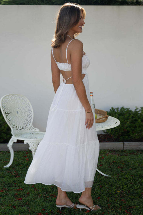 Just Hold On Cut Out Sleeveless Maxi Dress
