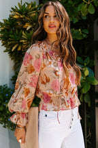 You're My Reason Printed Smocked Top