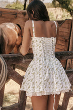 Affection In Your Eyes Lace Print Skater Mini Dress - 9 Colors