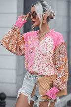 Mood The Best Floral Print Long Sleeve Top
