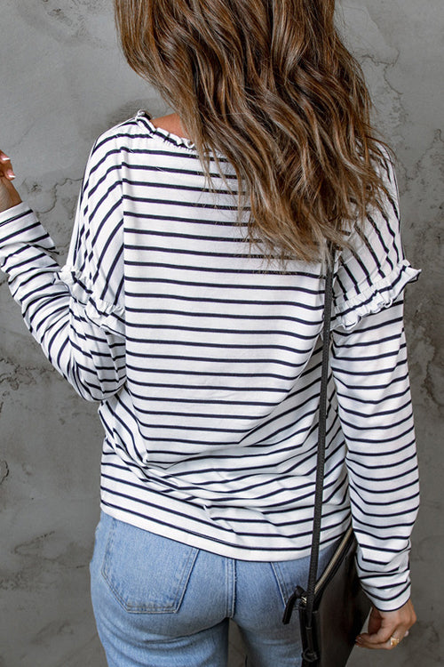 Chase Your Reveries Striped Long Sleeve Top