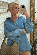 Effortless Instinct Long Sleeve Denim Top