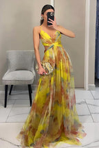 Enchant My Affection Print Maxi Dress