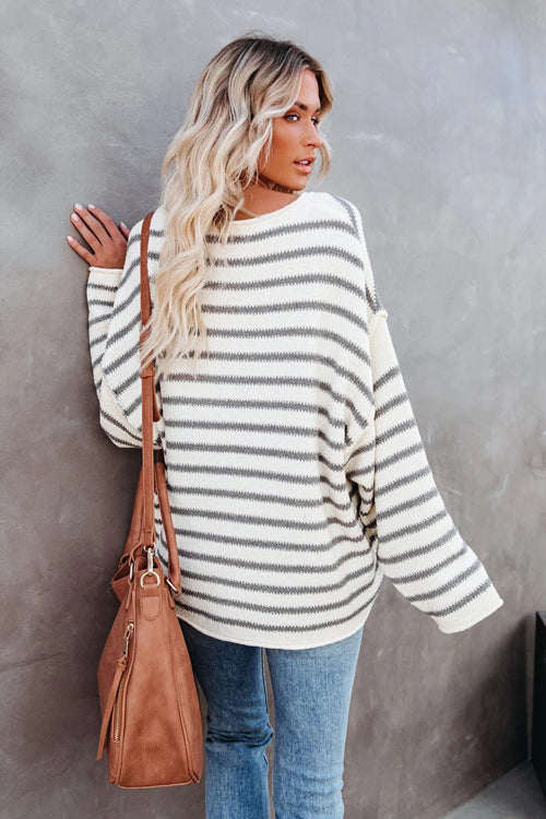 Wonder And Charm Striped Knit Sweater
