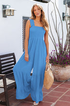 Made For You Smocked Sleeveless Jumpsuit