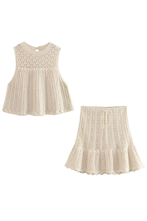 Romantic Tale Knit Crochet Suit