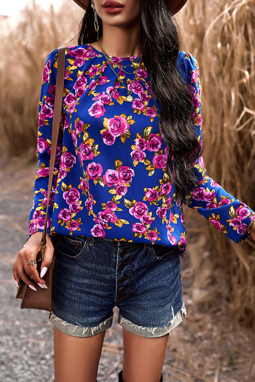 Heading Out For The Day Print Long Sleeve Top