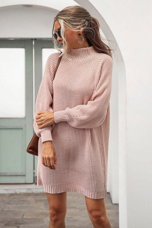 It's Your Affection Long Sleeve Sweater Mini Dress